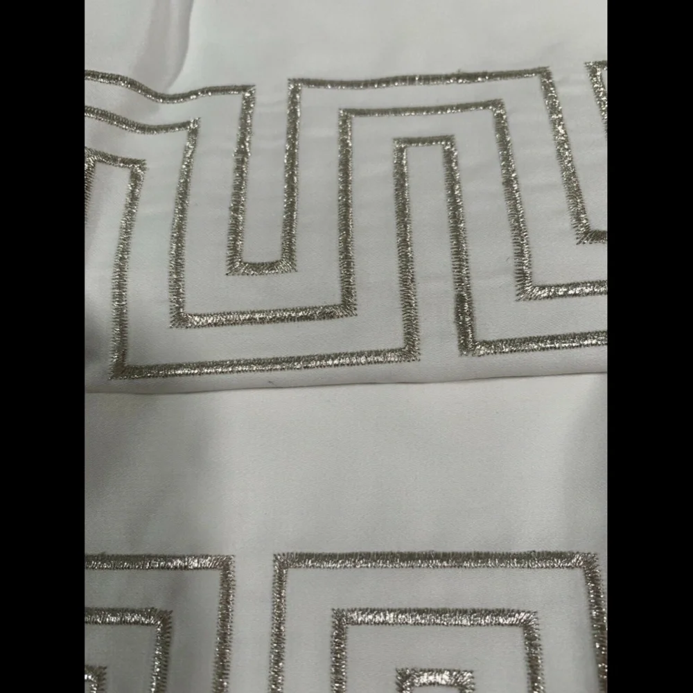 NIB Hotel Collection Greek Key Cotton Platinum (1) Standard‎ Sham Case